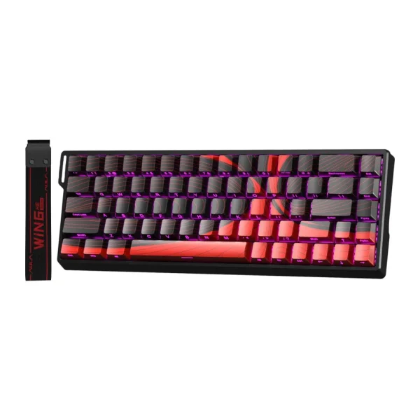 Aula WIN68 HE Max Kırmızı RGB %65 TKL Wing Chun Magnetic Switch Kablolu Mekanik Oyuncu Klavyesi