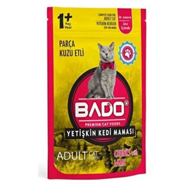 Bado Kuzu Etli 85 gr Yetişkin Yaş Kedi Maması