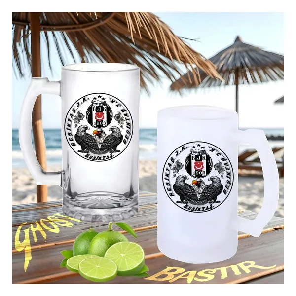 Beşiktaş Taraftar buzlu ya da buzsuz bira bardağı