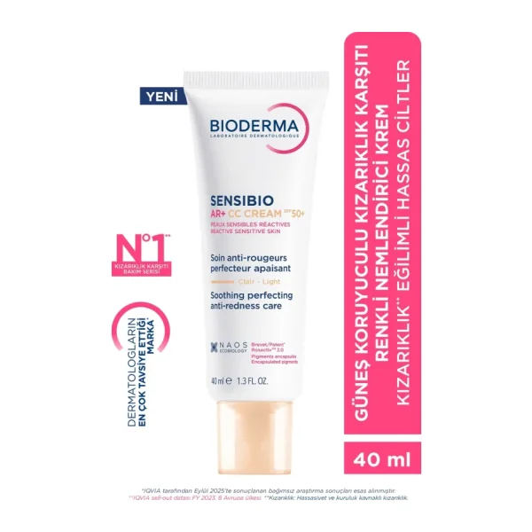Bioderma Sensibio AR+ Kızarıklık Karşıtı SPF 50+ 40 ml CC Krem