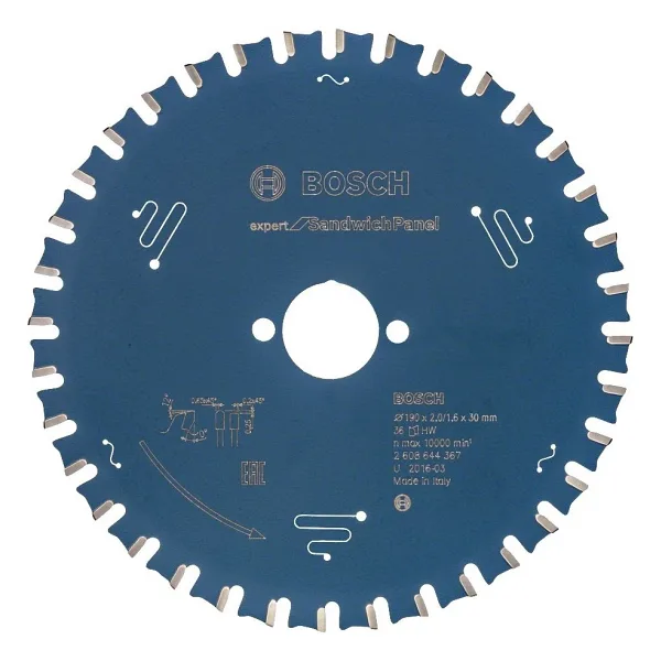Bosch EXSP Daire Testere Bıçağı Sandviç Panel 190x30 36 D E - 2608644367