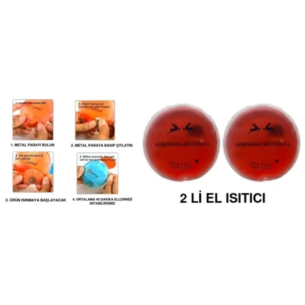 Bosphorus KIRMIZI CEYLAN CEP SOBASI,EL ISITICI,2 ADET SICAK SU TORBASI PVC 9cm