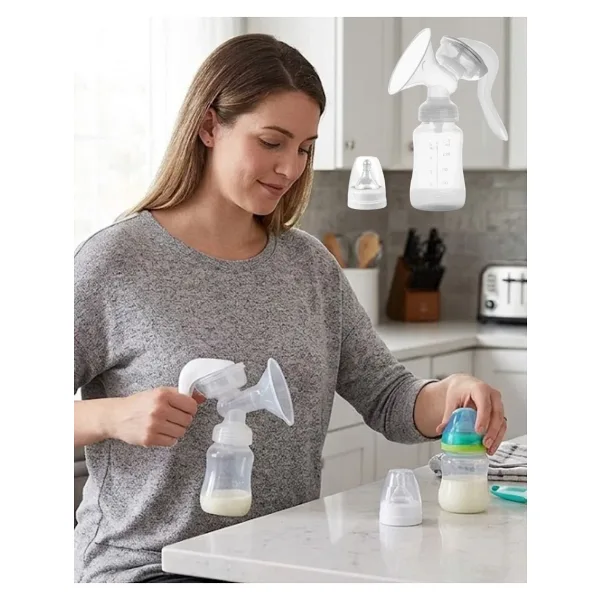 Bpa Içermez Manuel Anne Sütü Pompası Biberon Başlıklı Ergonomik