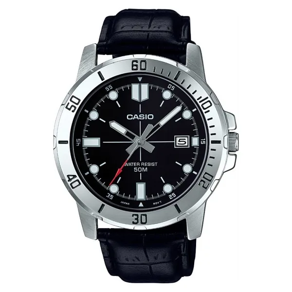 Casio Standart MTP-VD01L-1EVUDF Deri Kordon Siyah Erkek Kol Saati