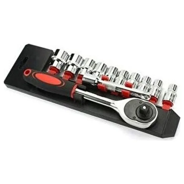 Çok Kullanışlı Pratik 12 Parça 1/4 Lokma Seti Standlı Cırcır Set Kaliteli Lokma Anahtar Takımı