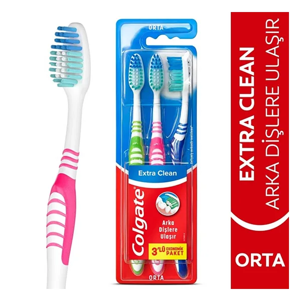 Colgate Extra Clean Orta 2+1 Diş Fırçası