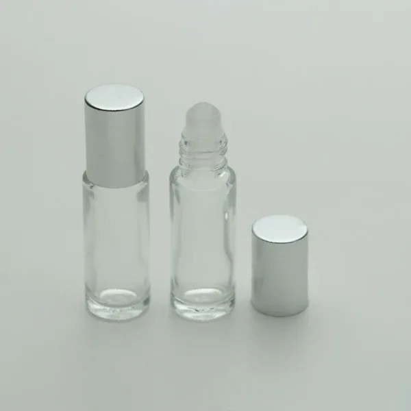 D&B Yol Boş Parfüm Şişesi 5 Ml (10 Adet) Roll-On Gri Kapaklı Boş Şişe
