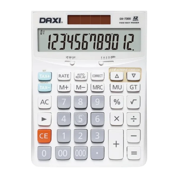 Daxi DX-7300 İŞLEM KONTROLLÜ BÜYÜK BOY HESAP MAKİNESİ, 12 HANELİ