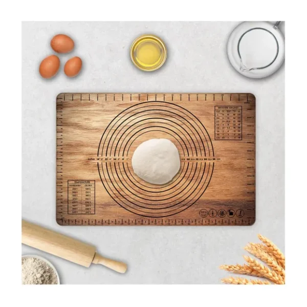Decorita Ahşap Görünümlü Cam Hamur Açma Matı 40cm X 60cm