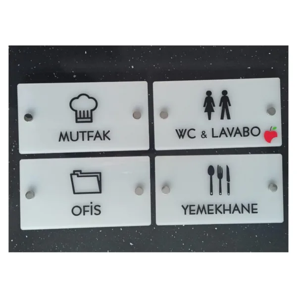 Dekokonsept Tasarım Kapı Isimliği Office Serisi 4 Lü