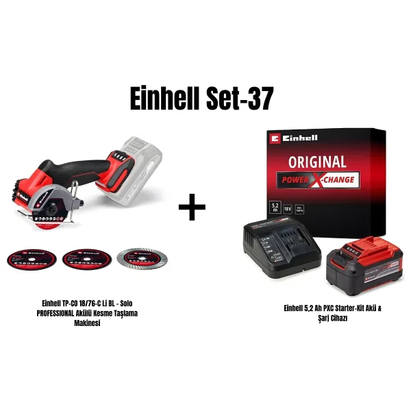 Einhell TP-CO 18/76-C Li BL Tek Akülü 5.2 Ah Taşlama Makinesi