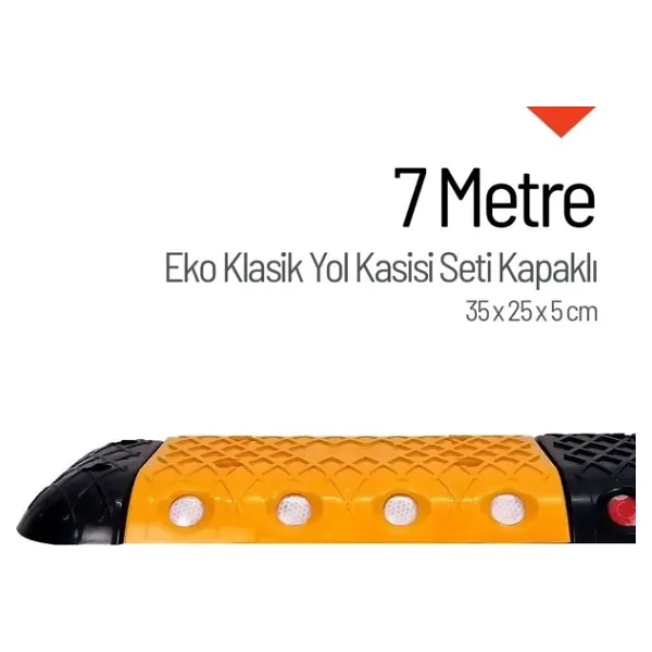 Eko Klasik Hız Kesici Set Kapaklı Plastik, Yol Kasisi 7 Metre