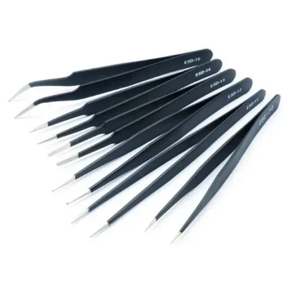 Esd-10,11,12,13,14,15 6 Parça Anti Statik Cımbız Set (209833859)-Siyah