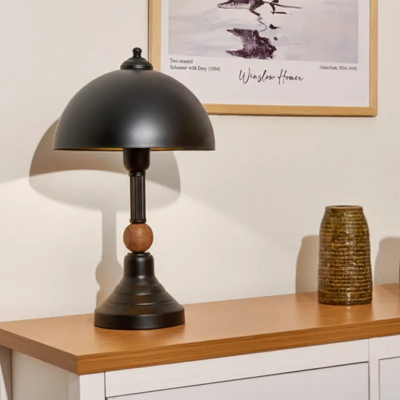 Evidea Lighting Walford 43 cm Siyah Abajur