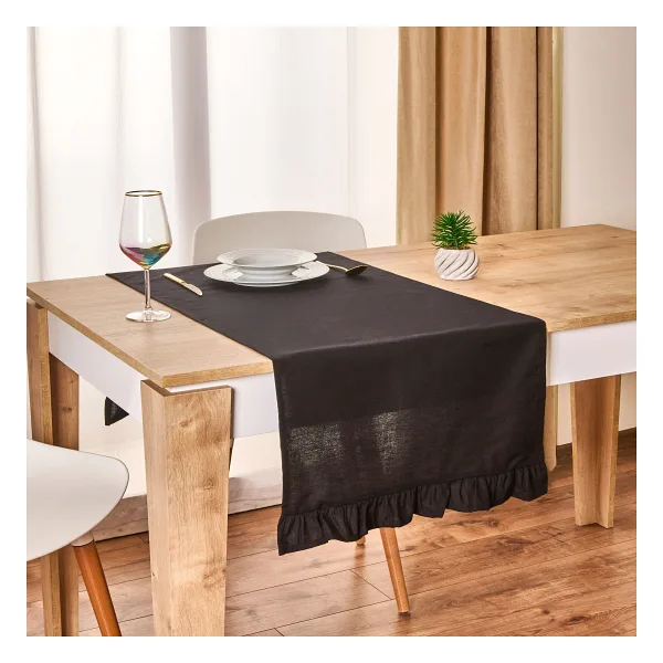 Evidea Soft Fancy Runner - Siyah - 50x130 cm