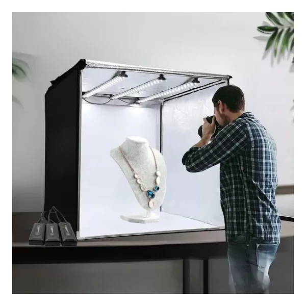 GDX Pro II 60x60 cm 3 LED Işıklı Ürün Çekim Çadırı