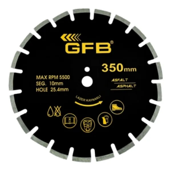 GFB 2374 Daire Testere Bıçağı Asfalt İçin 400 x 25.4 x 10mm