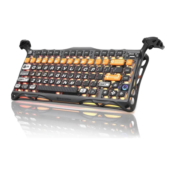 GravaStar Mercury K1 Pro CyberFlare RGB %75 TKL X Kailh Switch Kablolu/Kablosuz Mekanik Oyuncu Klavyesi