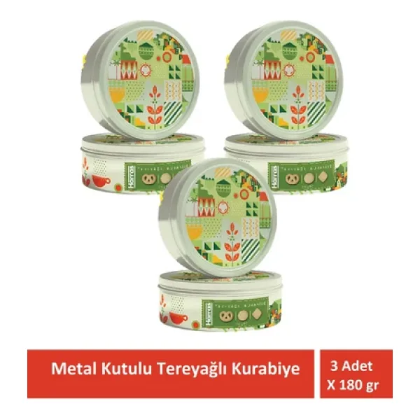Harras Tereyağlı Kurabiye Metal Kutulu 3 Adet x 180 gr