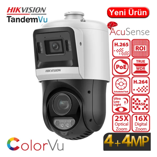 Hikvision DS-2SE4C425MWG-E/RB/14 Speed Dome 4 MP 360 Derece Gece Görüşlü IP Güvenlik Kamerası