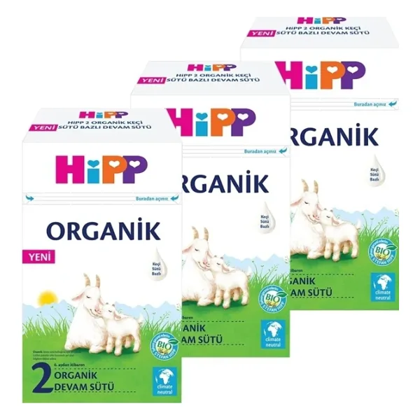 Hipp Organik 2 Keçi Sütü Bazlı Bebek Sütü 400 gr 3 Adet