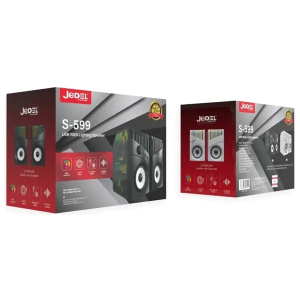 JEDEL S-599 RGB USB Gaming Hoparlör Siyah