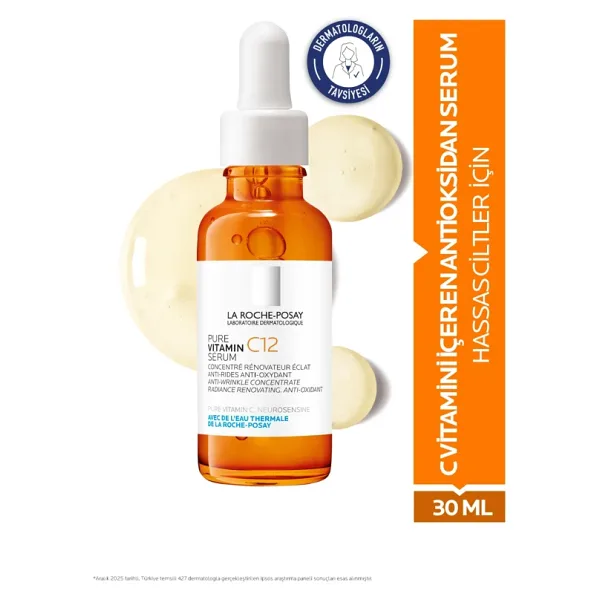 La Roche Posay Saf C12 Vitamini Hassas Cilt Tipleri İçin C Vitamini İçerikli Işıltı Veren Antioksidan Serum 30 ml