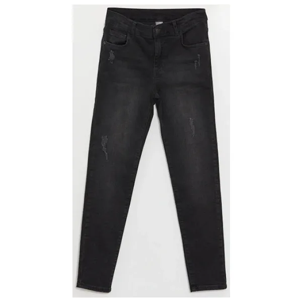Lcw Kids Siyah Beli Ayarlanabilir Lastikli Erkek Çocuk Jean Pantolon