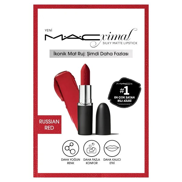 M.A.C Macximal Silky Matte Russian Red Stick Ruj