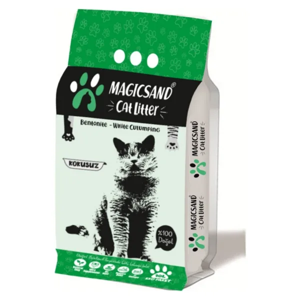 Magicsand Kokusuz 10 lt İnce Taneli Bentonit Kedi Kumu