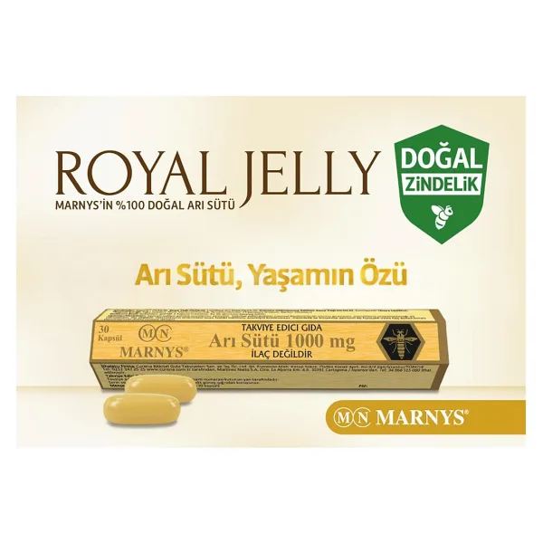 Marnys Royal Jelly Arı Sütü 1000 mg 30 Kapsül