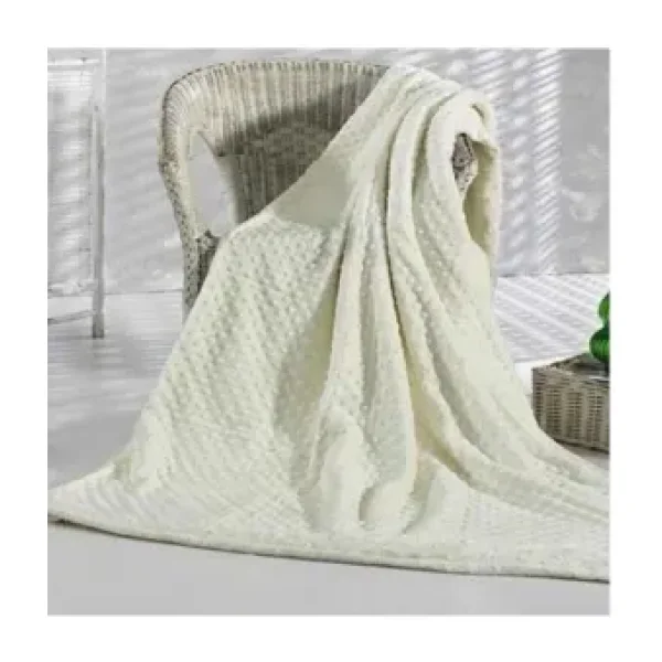 Merinos Pearl Tomurcuk Kemik 200x220 cm Çift Kişilik Battaniye