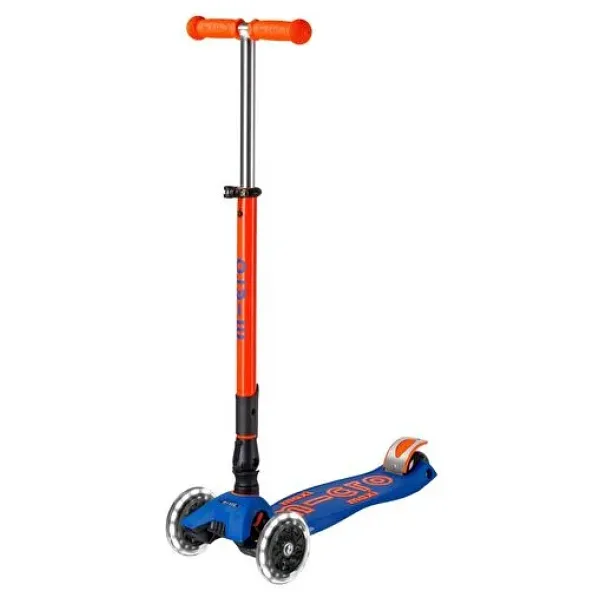 Micro Maxi Deluxe Foldable Işıklı Turuncu 3 Tekerlekli Çocuk Scooter