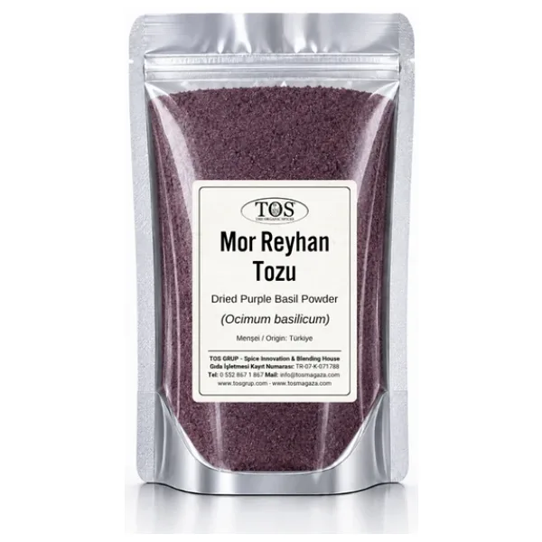 Mor Reyhan Tozu 100 gr (1. Kalite) Ocimum basilicum