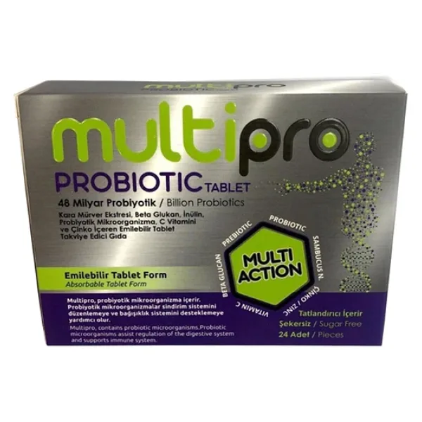 Multipro Probiotic Kara Mürver Beta Glukan Çinko 24'lü Tablet