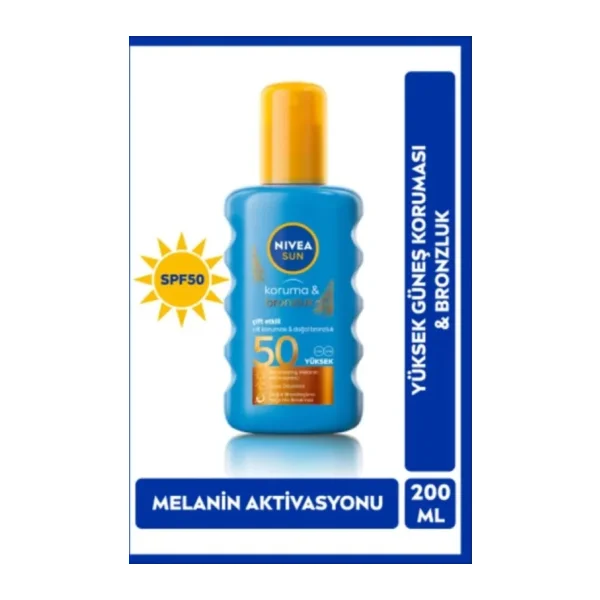 Nivea Sun Koruma ve Bronzluk 200 ml 50 Faktör Bronzlaştırıcı Krem