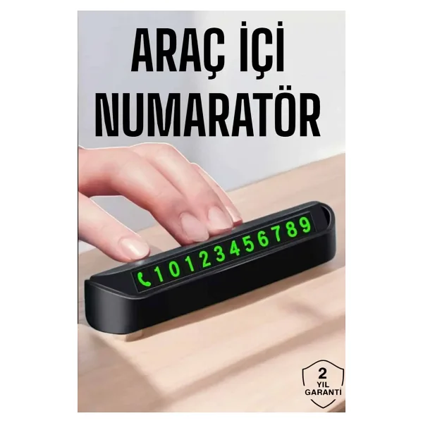 Numaralık Araç İçi Araba Araç Park Numaratör Telefon Numarası Yazma