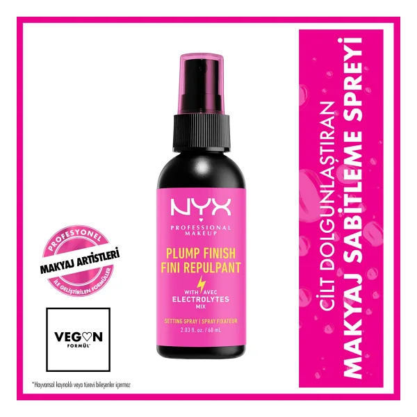 NYX Professional Makeup Plump Finish 60 ml Makyaj Sabitleme Spreyi