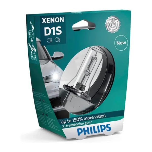 Philips D1S X-Treme Vision GEN2%150 Daha Fazla Görüş Xenon Ampul, 1 Adet