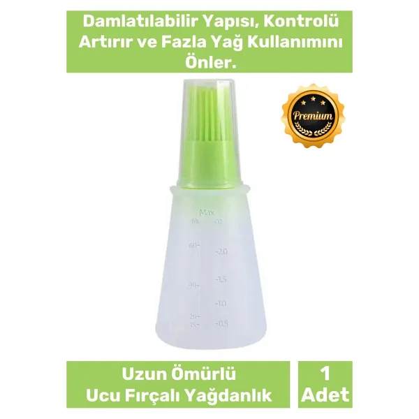 Premium Seri Dayanıklı Uzun Ömürlü Damlatılabilir Sürülebilir Silikon Ucu Fırçalı Yağdanlık