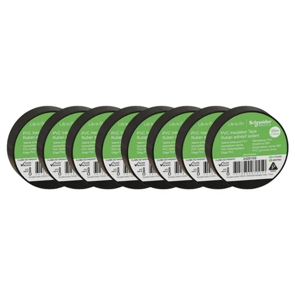 Schneider Thorsman 2420103-8 19 mm x 20 m 8 Adet Siyah Elektrik Bandı