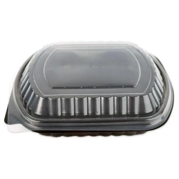 Seffaf Kapakli Sicak Soguk Isiya Dayanikli Yemek Salata Kabi Kutusu - Kare - 21X25 Cm. - 20 Adet