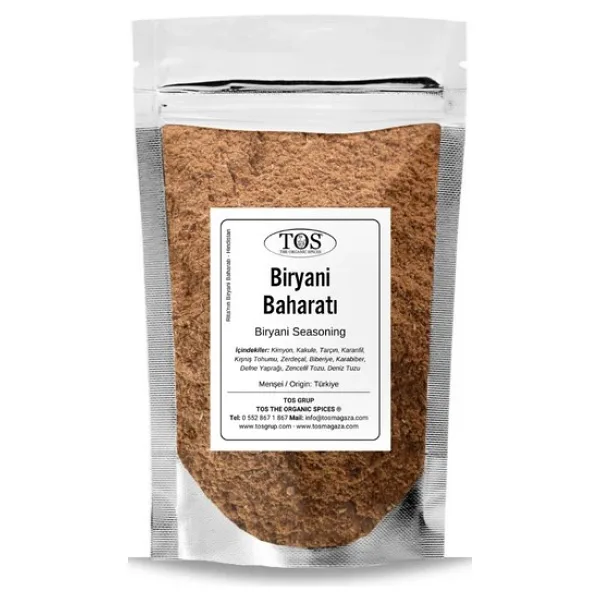 TOS The Organic Spices Rita'nın Biryani Baharatı 250 gr - Dünya Mutfakları Koleksiyonu