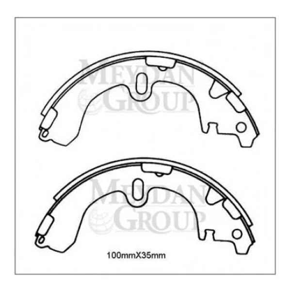 TOYOTA COROLLA- AE111- 99/00 ARKA FREN PABUCU (100X35) (DAIWA)