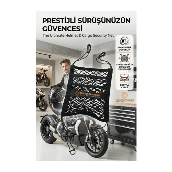 Transformacion Çift Cepli Ultra Esnek Profesyonel Kask ve Kargo Sabitleme Filesi 723015