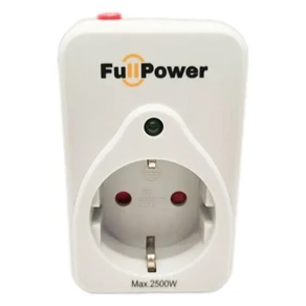 Tunçmatik Fullpower Tekli Akım Korumalı Priz Anahtarlı Beyaz Tsk5016