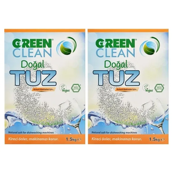 U Green Clean Doğal 1.5 kg 2 Adet Bulaşık Makinesi Tuzu