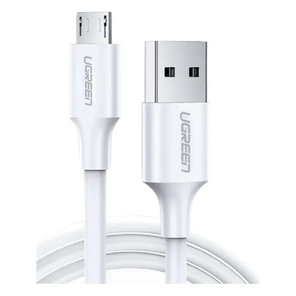 Ugreen Micro USB Data Ve Şarj Kablosu Beyaz 1 M
