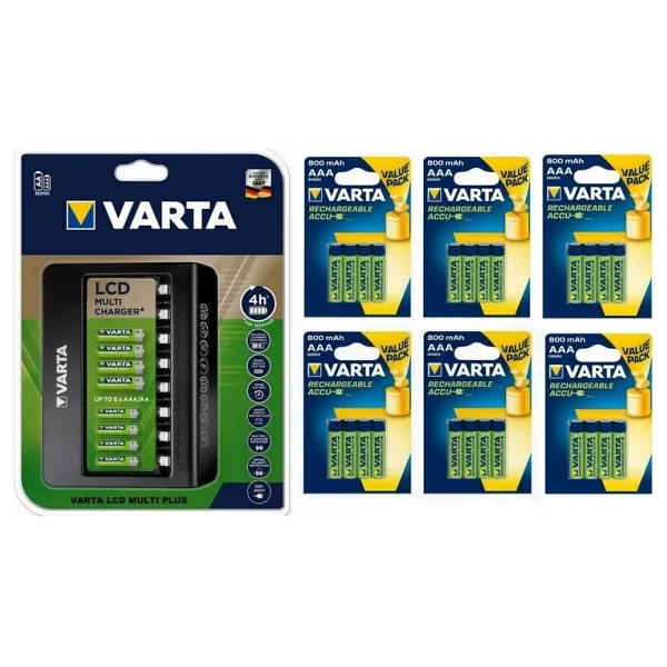 Varta Multi Plus 8li Şarj Cihazı + 24x800 mAh AAA Şarjlı Pil