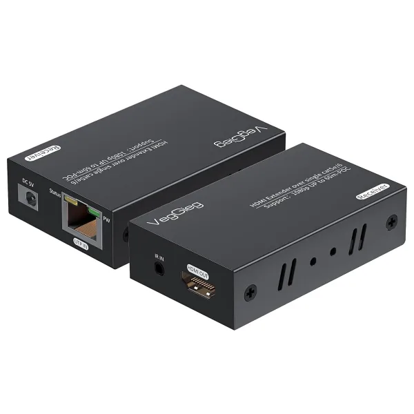 Veggieg Hdmı Cat6 60 Metre Tv Extender Alıcı Verici Adaptör